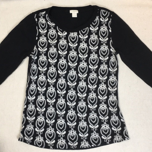 J Crew Factory Embroidered Front Tee - Picture 4 of 7